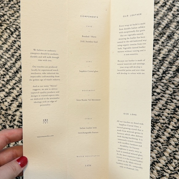 Maven Black Watch with Brass Detail - Picture 4 of 8